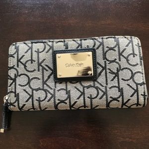 Throwback Calvin Klein CK Print Clutch